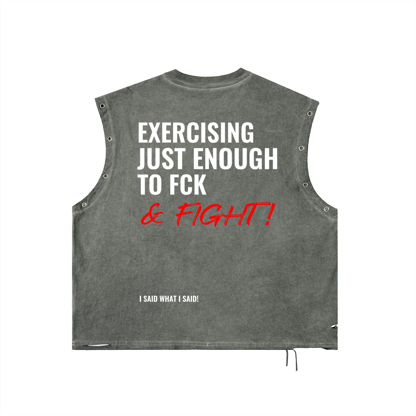 FCK & fight ,Distressed ,Spring 26,Spring 2026,Tank top