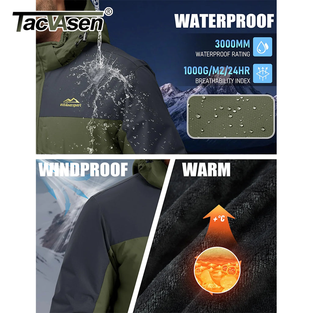 Mens 9 Pocket All-Weather Tactical Winter Jacket