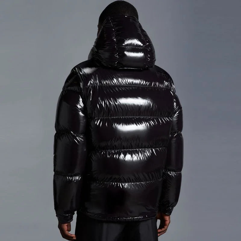 Glossy Hooded Puffer Jacket