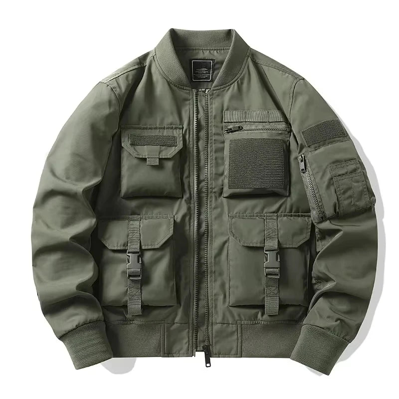 Male Vintage Cargo Workwear Tactical Jacket