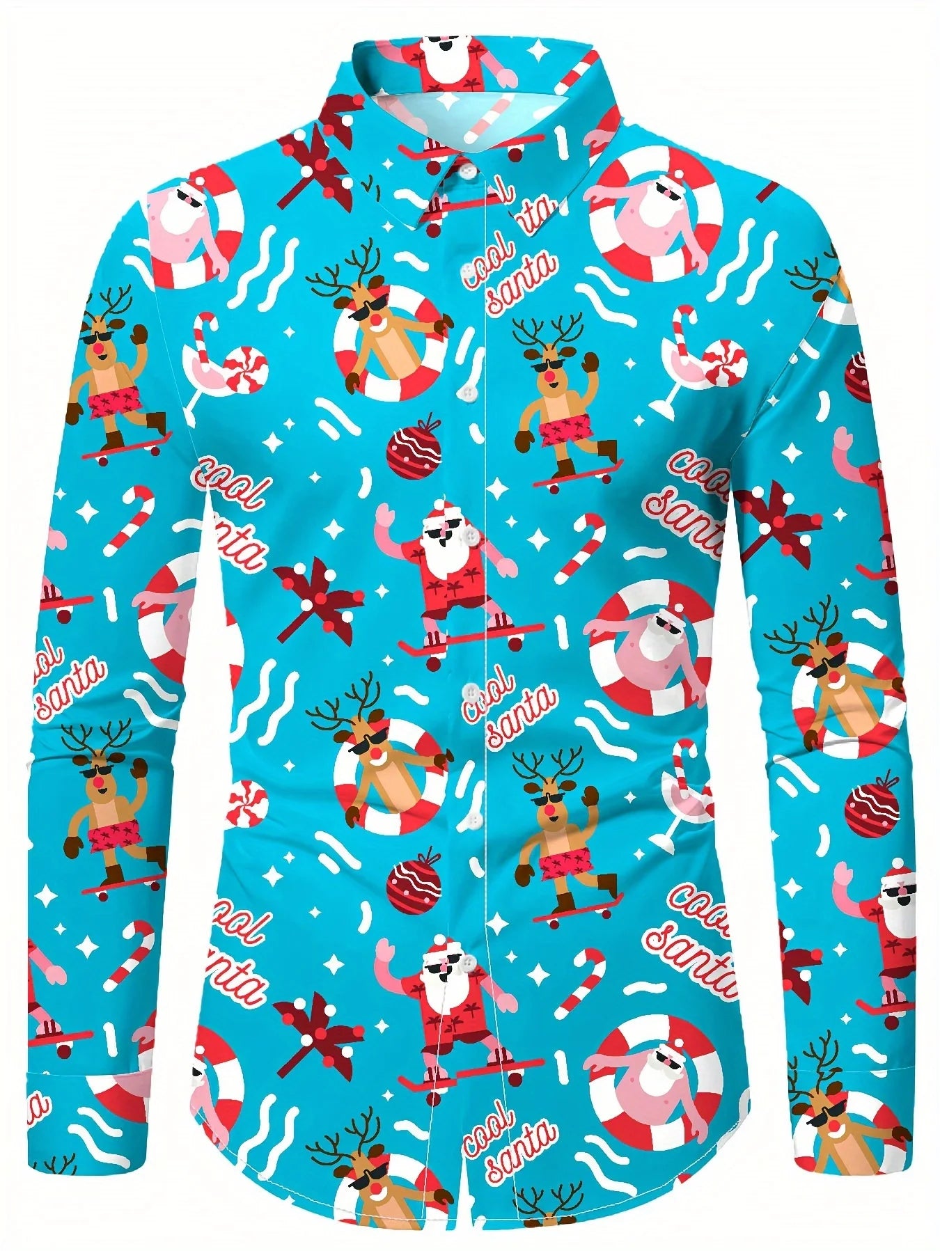 3D Printed Formal Shirts Christmas Festival Theme