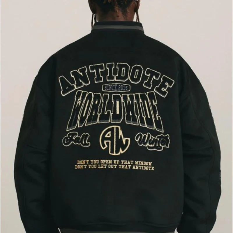 Mens Baseball Vintage Bomber Jacket