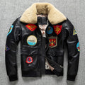 Vintage Aviator Shearling Leather Jacket