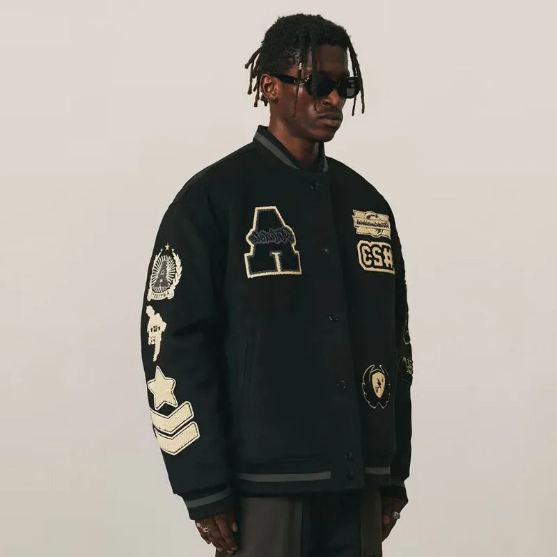 Mens Baseball Vintage Bomber Jacket