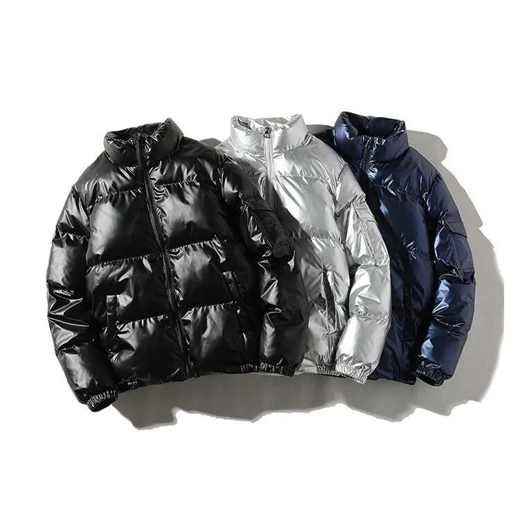 Glossy Hooded Puffer Jacket