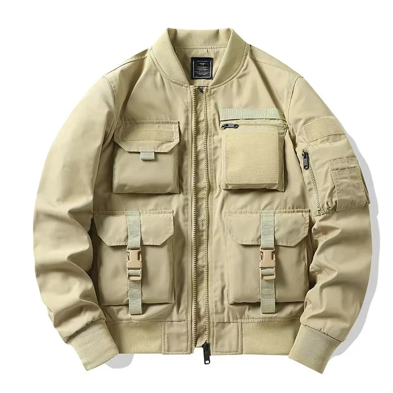 Male Vintage Cargo Workwear Tactical Jacket
