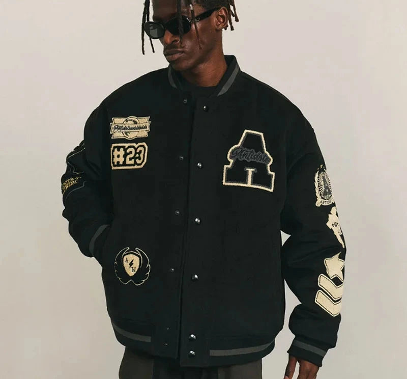 Mens Baseball Vintage Bomber Jacket