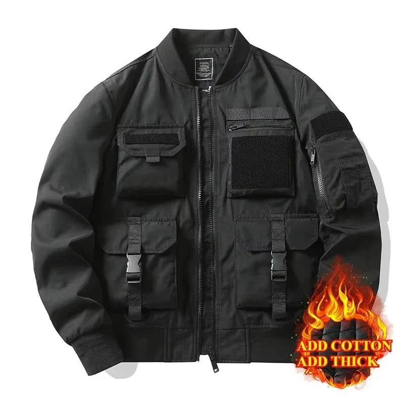 Male Vintage Cargo Workwear Tactical Jacket