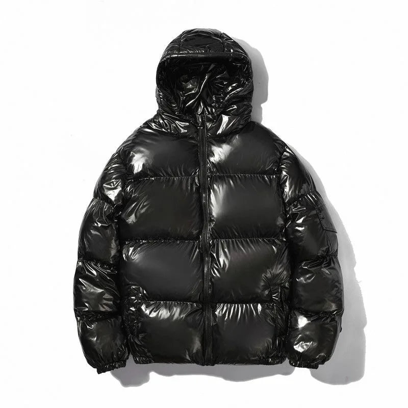 Glossy Hooded Puffer Jacket