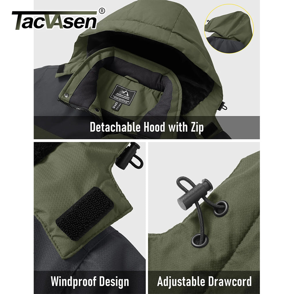 Mens 9 Pocket All-Weather Tactical Winter Jacket