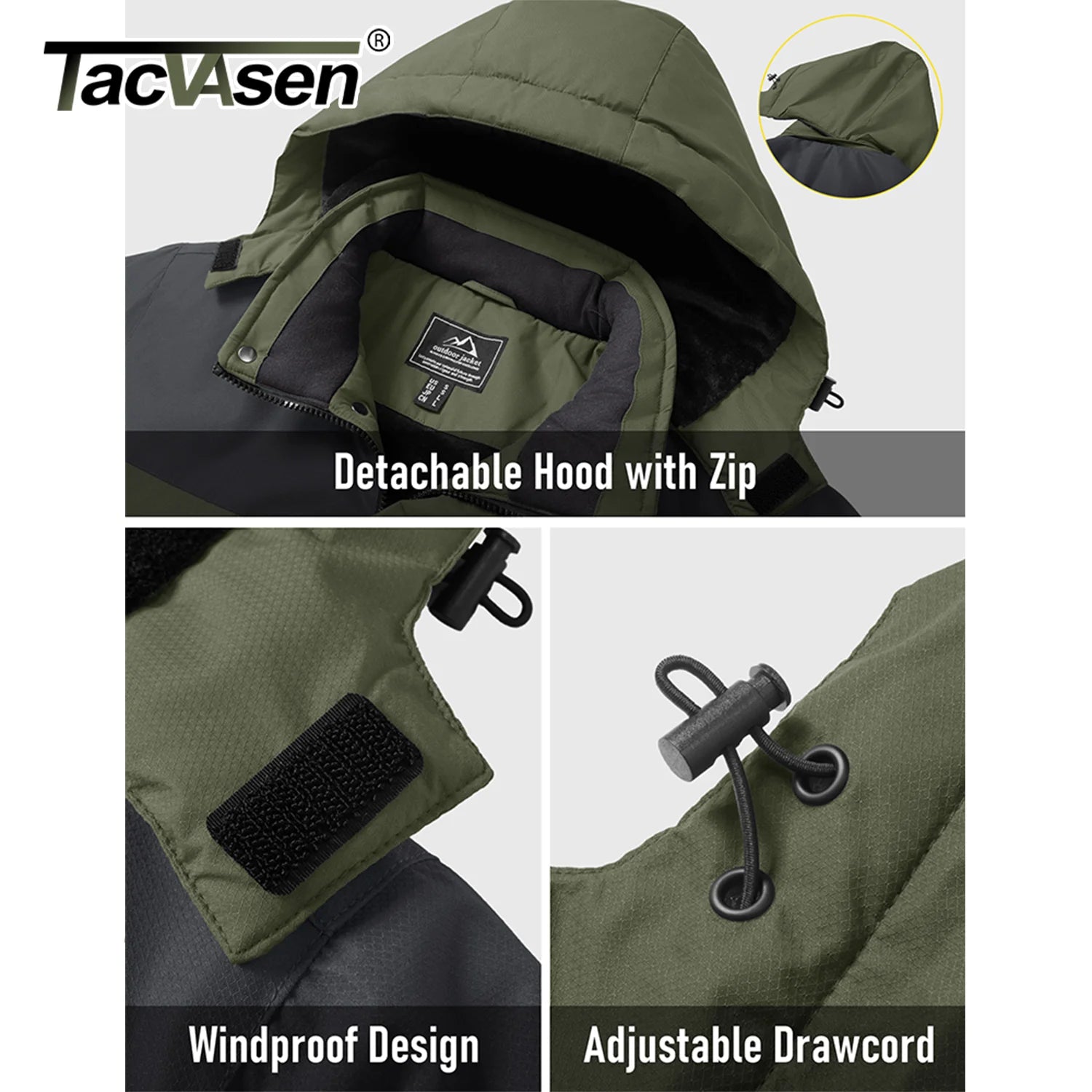 Mens 9 Pocket All-Weather Tactical Winter Jacket