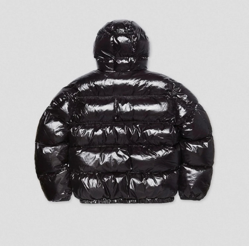 Glossy Hooded Puffer Jacket